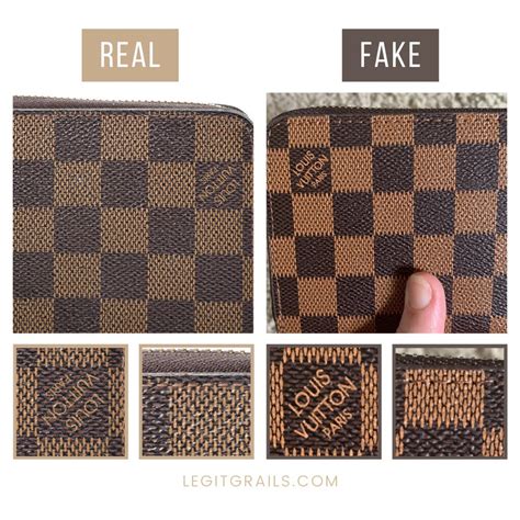 louis vuitton wallet damier graphite canvas real vs fake|Louis Vuitton wallet identification.